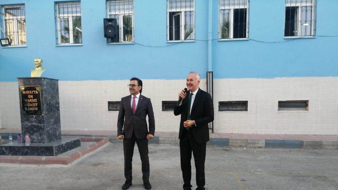 İlçe Milli Eğitim Müdürü Mustafa DİKİCİ Ertuğrul Gazi İlkokulundaki Bayrak Törenine Katıldı