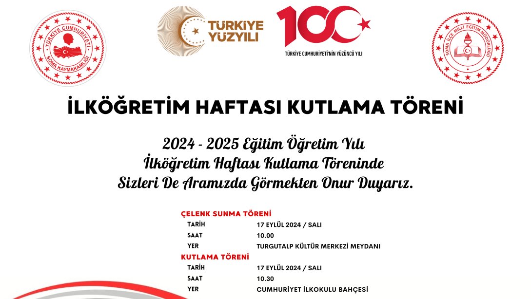 İlköğretim Haftası Kutlama Töreni